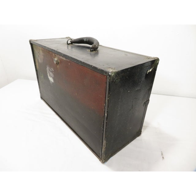 Antique 8 Drawer Oak Machinists Cabinet Tool Box ~ Wood Chest ~ Industrial Art For Sale - Image 14 of 18
