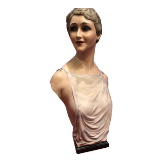 Art Deco Head Mannequin Sculpture Display Torso Lady For Sale