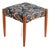 Scandinavian Teak Stool with Padded Seat, 1970s For Sale
