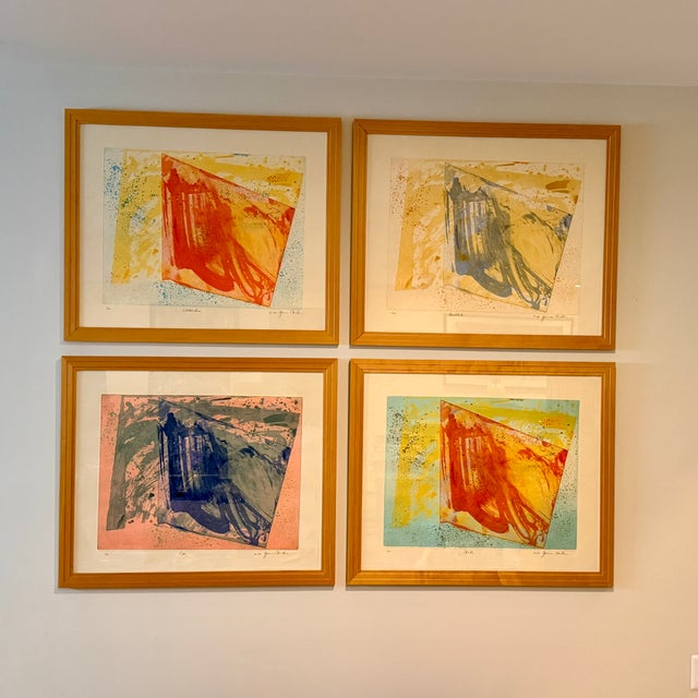 Set of 4 Signed and Numbered Yvonne Muller Abstracts For Sale - Image 12 of 12