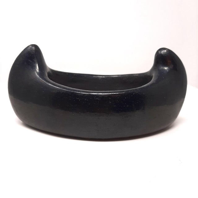 1940s Black Pottery Canoe For Sale - Image 6 of 6