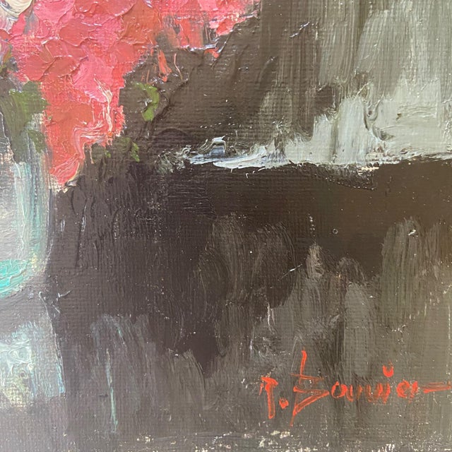 R. Bouvier, Les Fleurs, 1970s, Oil Painting on Canvas For Sale - Image 6 of 10