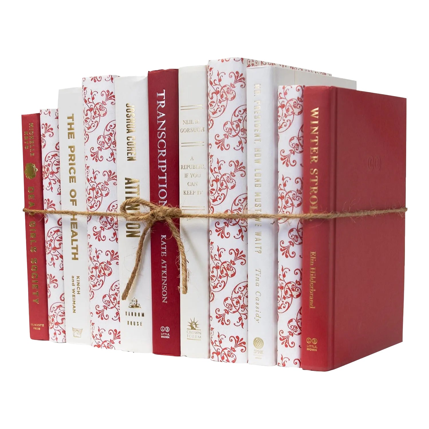 Decorative Books - Raspberry Blush Damask Mixed Media Book Bundle - 1 ...