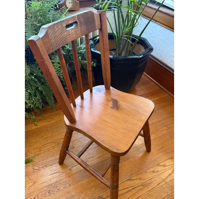 Conant Ball Vintage Arts and Crafts Style Wooden Spindle Back Side Chair For Sale - Image 4 of 12