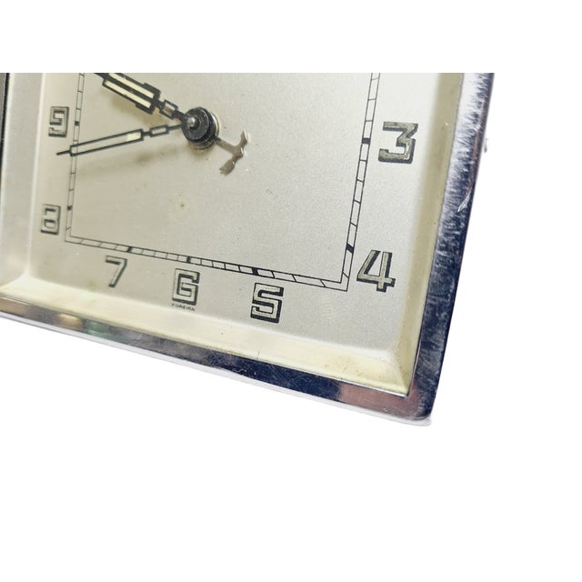 Metal Vintage French Clock, 1930s For Sale - Image 7 of 9
