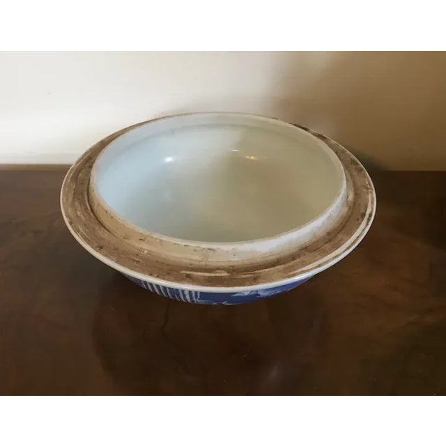 Chinese Large Chinese Export Blue & White Porcelain Storage Jar and Cover For Sale - Image 3 of 13