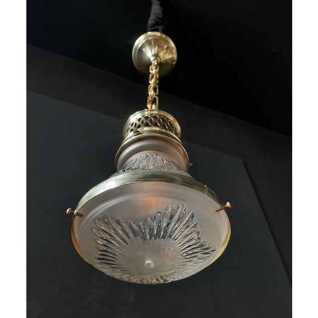 1920s Small Pendant Light from Holophane, 1920s For Sale - Image 5 of 13