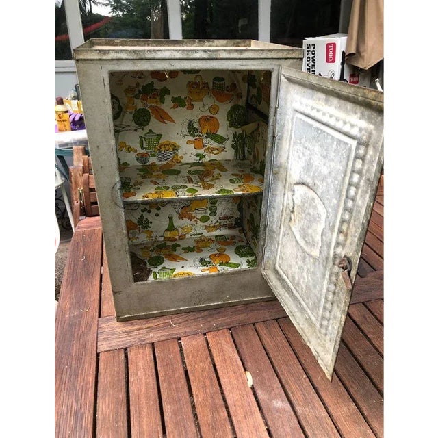 1930s Country Tin Bread & Cake Cabinet For Sale - Image 11 of 12