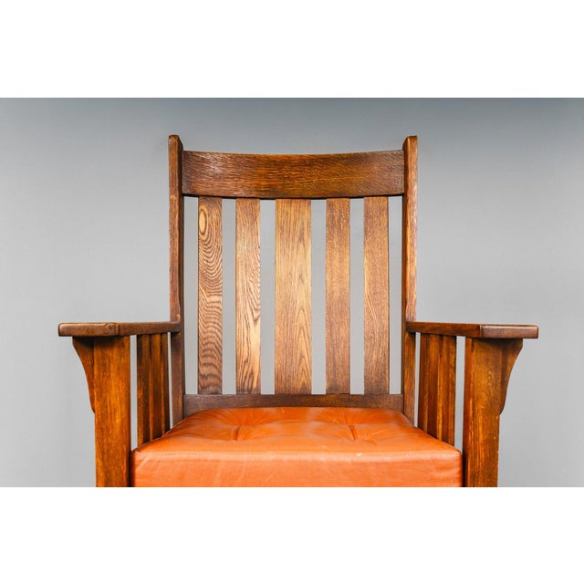 Art Nouveau Chair in Oak For Sale - Image 11 of 18