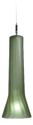 Flare Frosted Pendant Light from the Flashlight Collection in Emerald