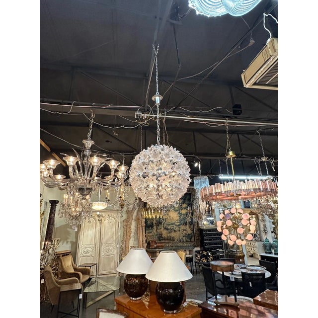 Modern Vintage Italian Murano Glass Sputnik Chandelier For Sale - Image 3 of 7