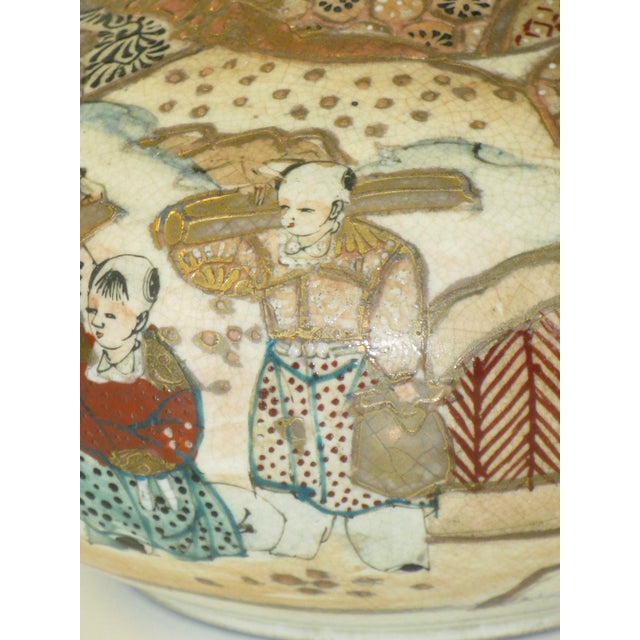 Mid 19th Century Vase SATSUMA ANTIQUE MEIJI JAPANESE KYOTO Ceramic For Sale - Image 11 of 16