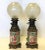 Early 20th Century Antique Asian Chinoiserie Style Hand Painted Porcelain and Bronze Oil Lamps Converted to Electric - a Pair For Sale - Image 13 of 13