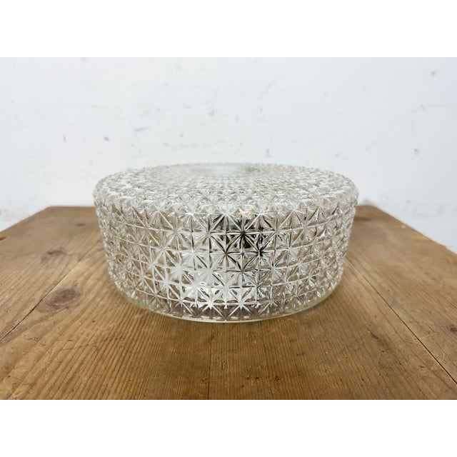 Industrial Vintage Glass Wall Light, 1970s For Sale - Image 3 of 15