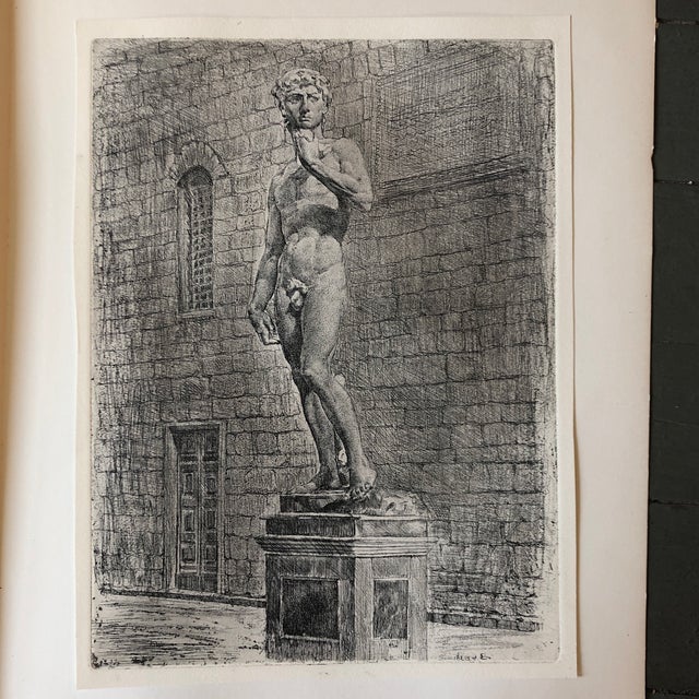 Vintage Original “David “ Etching by Bela Sziklay For Sale In Philadelphia - Image 6 of 6