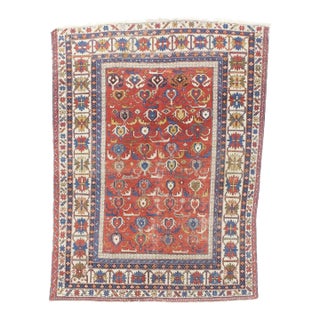 Antique Caucasian Kuba Rug 3’10” X 5’3" For Sale