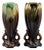 Mid-Century Art Deco Style Pour Glazed Vases from Faïence Thulin, 1940s, Set of 2 For Sale