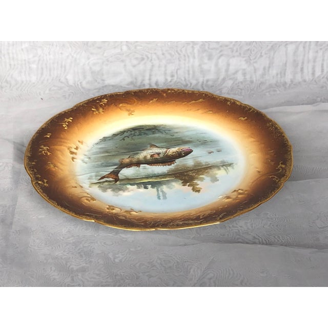 Antique French Guerin Limoges Hand Painted Fish Plate Chairish