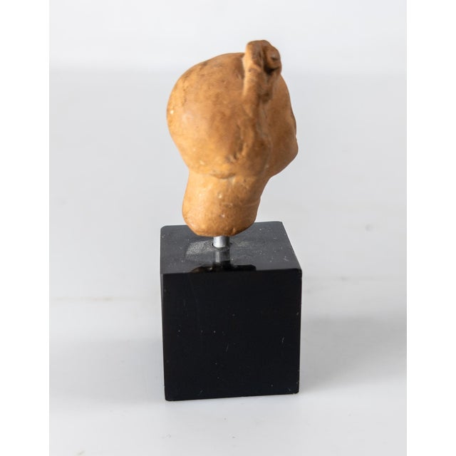 Ancient Greek Hellenistic or Roman Terrracotta Pottery Fragment of a Goddess For Sale - Image 4 of 7