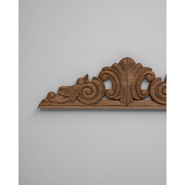 19th Century French Handcrafted Wooden Ornament Fragment For Sale - Image 4 of 18
