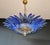 Murano Pendant Light with Palmette and Blue Glasses, 1990 For Sale - Image 10 of 18