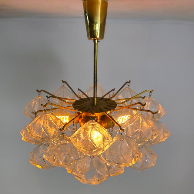 1960s Mid-Century Murano Glass Pagode Chandelier from J. T. Kalmar, 1960s For Sale - Image 5 of 14