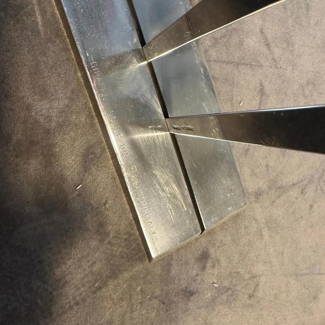 1990s Minimalist Silver Plated Sculpture La Giraffa by Lino Sabattini For Sale - Image 6 of 13