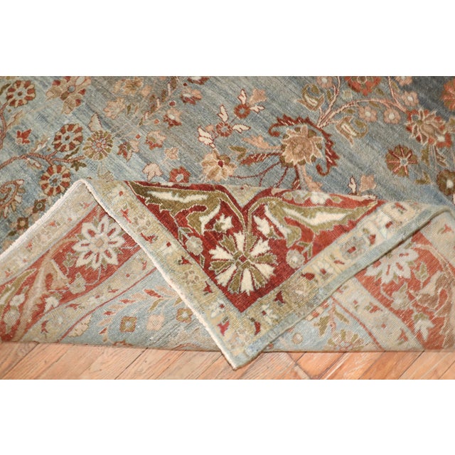 Persian Antique Zabihi Collection Persian Bidjar Floral Room Rug For Sale - Image 3 of 11