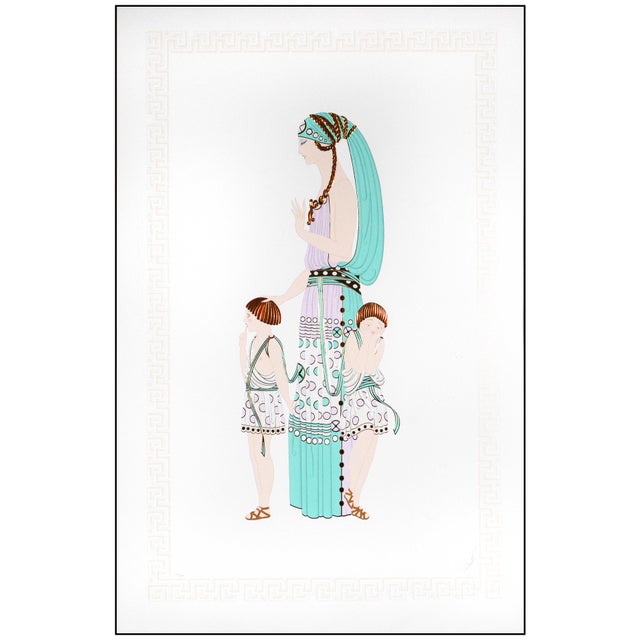 Art Deco 1997 Motherhood Embossed Serigraph Erté For Sale - Image 3 of 7