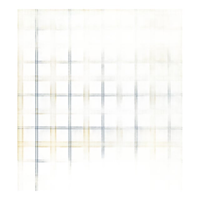 Sample - The House of Scalamandré Ezra Plaid Wallpaper, Sun And Sea For Sale