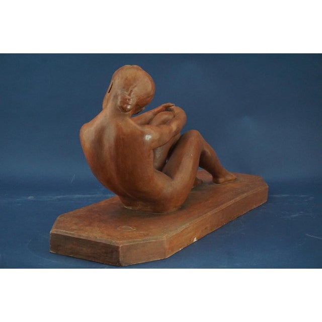 Lucien Charles Edouard Alliot, Art Nouveau Female Nude, Early 1900s, Terracotta For Sale - Image 8 of 18