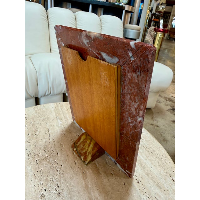 Italian Italian Red Marble Picture Frame, 1970s For Sale - Image 3 of 8