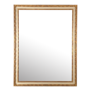 Vintage Italian Gilt and Painted Frame With Later Mirror, Italy Circa 1950