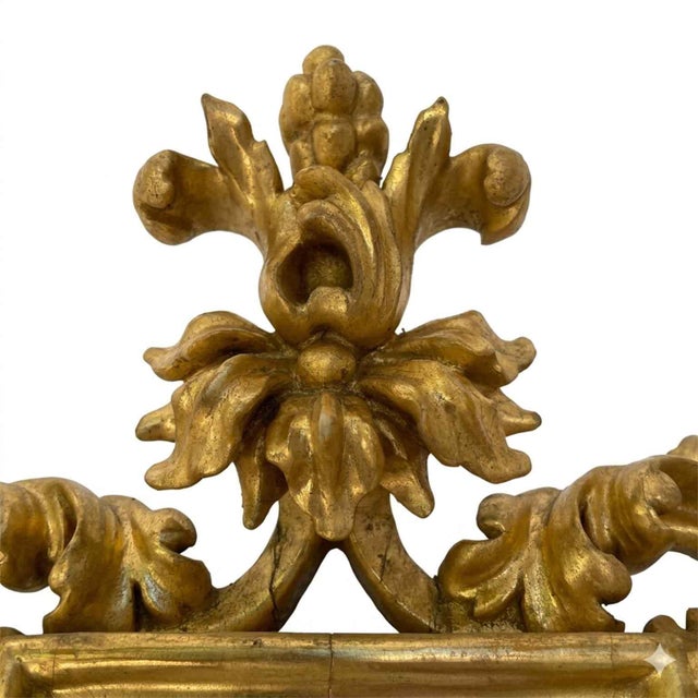 Gold Antique Baroque Italian Carved and Gilded Frames, 1750s, Set of 2 For Sale - Image 8 of 11