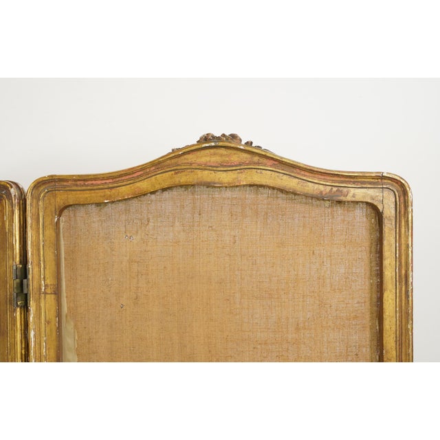 1890s European French Four Panel Vanity Screen Room Divider For Sale - Image 13 of 16