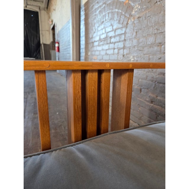 Sculptural Frank Lloyd Wright Style Oak Chair For Sale - Image 14 of 14