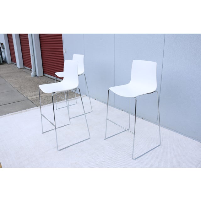 Arper Italian Lievore Altherr Molina for Arper Stackable Catifa Bar Stools, Set of 3 For Sale - Image 4 of 18