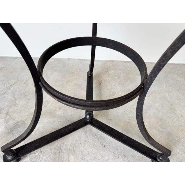 Vintage Baker Furniture Milling Road Walnut Top and Metal Accent Table For Sale - Image 10 of 12