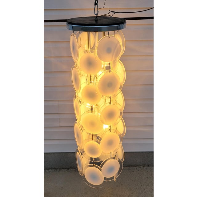 Mid Century Waterfall Chandelier by Vistosi For Sale - Image 6 of 18