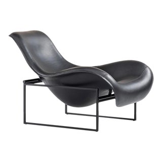 Vesta Firenze Vegan Leather Lounge Chair For Sale