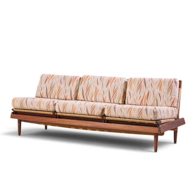 Hans Olsen Model 161 Danish Teak and Cane Modular 2-Seat Sofa With Table - Pair For Sale - Image 9 of 18