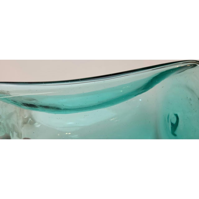 1980's Blenko Ice Cube Decanter For Sale - Image 9 of 14