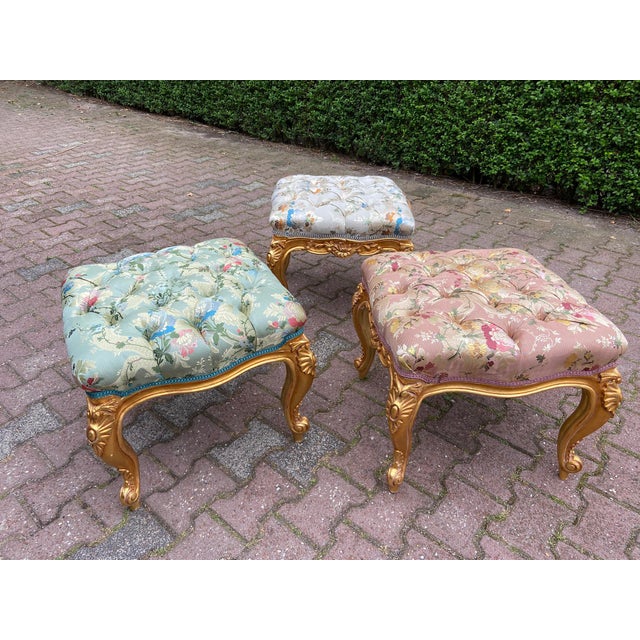 Gold French Louis XVI Style Bed Bench For Sale - Image 8 of 9