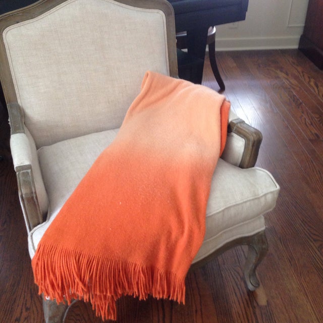 West Elm Orange Ombré Throw Chairish