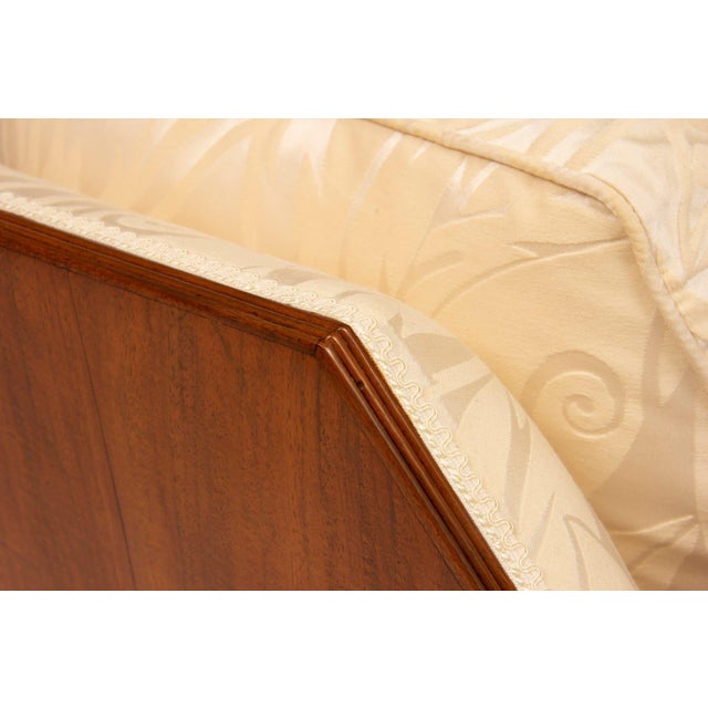 Art Deco Lounge Chairs in Eggshell Damask Upholstery, 1930s, Set of 2 For Sale - Image 3 of 6