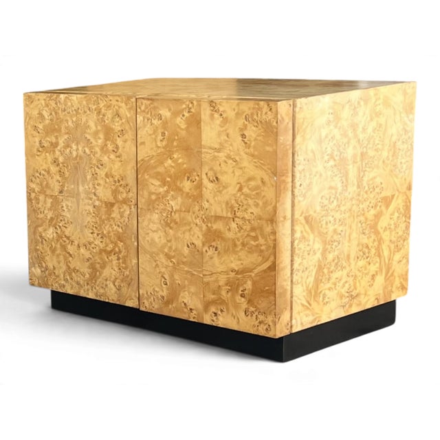 Circa 1970s Burl Wood Nightstands After Milo Baughman – A Pair For Sale - Image 12 of 12
