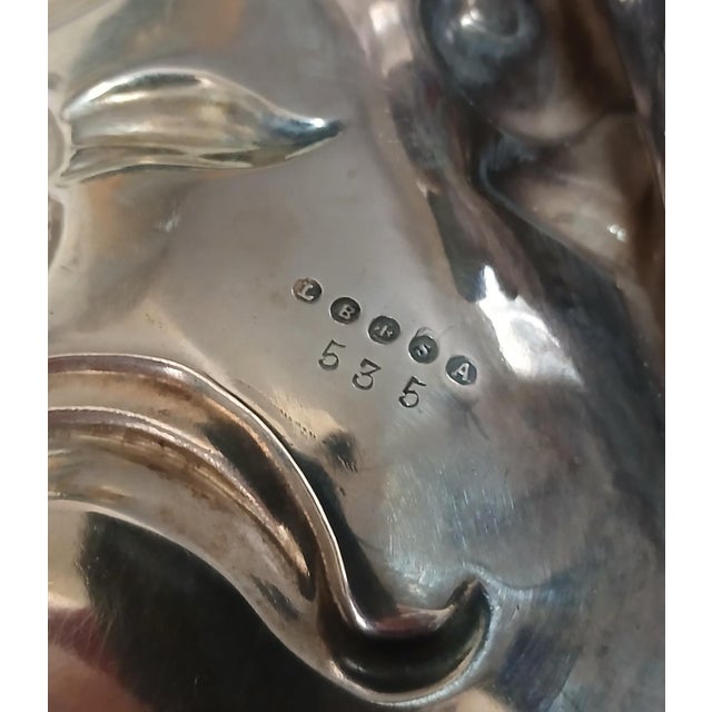 Silver 1960s Art Nouveau Silver Plate Serving Tray or Dish For Sale - Image 8 of 8