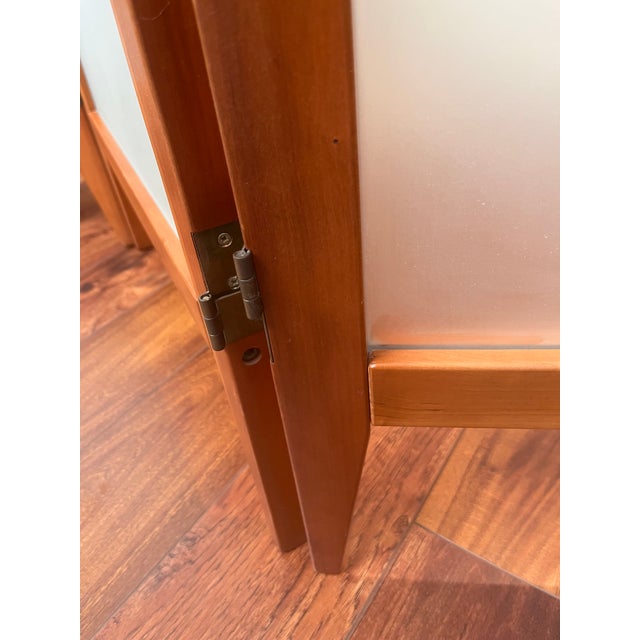 2000s Etched Glass Room Divider Screen Chairish