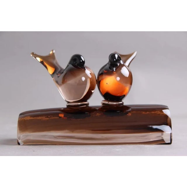 Handmade Glass Birds on Branch, 1960s For Sale - Image 3 of 11