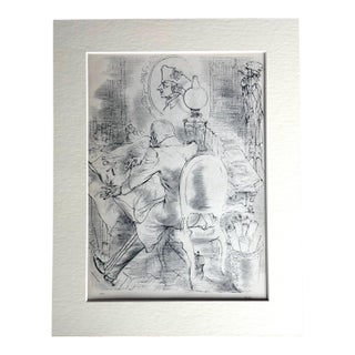 Vintage 1939 Print in 11x14 Mat, Ready to Frame: George Grosz, "The General" For Sale